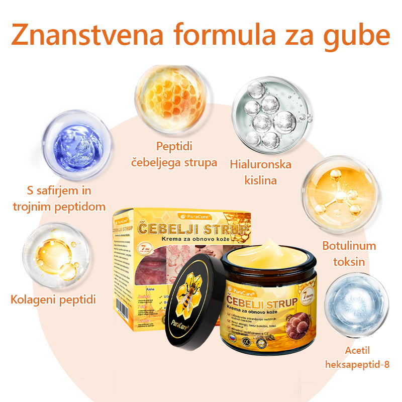 🔥 PuraCure® Krema za obnovo kože z čebeljim strupom | 50 ml | Priporočeno češko dermatovenerološko društvo