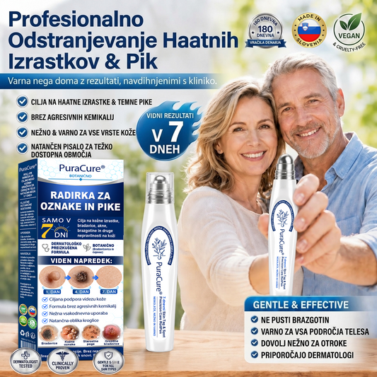 PuraCure®👩‍⚕️ Rezultati so vidni že v 7 dneh! Valjček za odstranjevanje bradavic in drugih kožnih težav | Neboleče in minimalno razmaže.